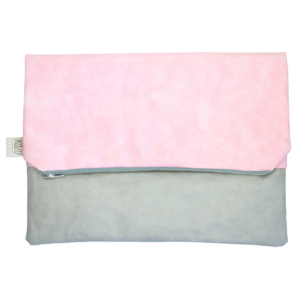Elm Clutch | Pastel Pink & Stone Grey