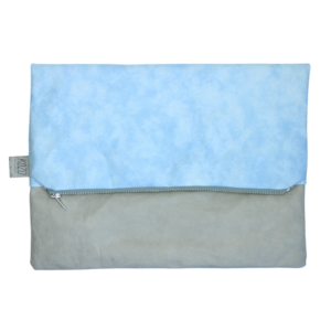 Elm Clutch | Powder Blue & Stone Grey